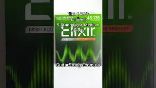 Elixir 14207 Nanoweb 5-String Light/Medium 45-135 #guitarstrings #струны #elixirstrings