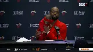 April 09, 2019 - FSS - Wade's Last Home game Post Game Press Conference (with daughter Kaavia)