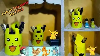 How to make pikachu pen holder.