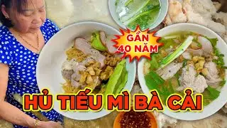 HỦ TÍU MÌ BÀ CẢI – HOÀNH THÁNH, XÁ XÍU THƠM, SƯỜN MỀM NƯỚC LÈO NGỌT THANH TỪ XƯƠNG! Saigon's Best