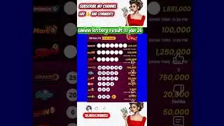 uwinn lottery lucky draw😍😍results 11 jan 2026🤑 
