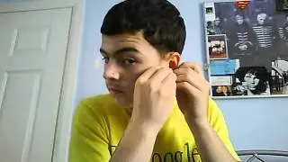 ear stretching to one inch