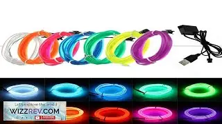 Neon LED Light Glow EL Wire String Strip Rope Tube Decor Car