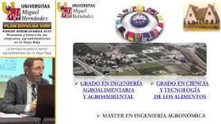 LA FORMACIÓN PARA EL SECTOR AGROALIMENTARIO EN LA VEGA BAJA