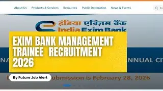 Exim Bank Management Trainee Recruitment 2026