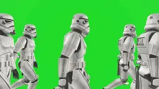 Star Wars Green Screen Stormtrooper Army Marching