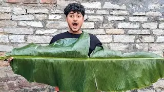 Aaj Kele Ke Patte Me Khaya Khana😁 | vlog