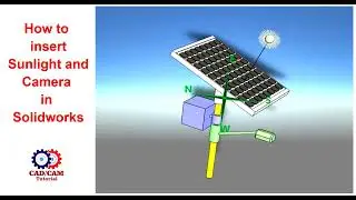 How to insert Sunlight and Camera in Solidworks | Photoview 360 in Solidworks | Solidworks Rendering