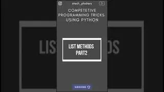 Python List Methods Part 2