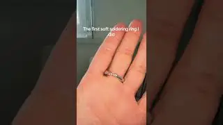 Learning how to soft soldering a ring #handmadejewelry #softsolderindring #shorts