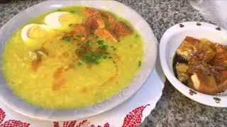 CHICKEN ARROZCALDO with Turmeric powder + Fried tokwa (Tofu)