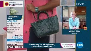 Patricia Nash Mozia Floral Deboss Leather Tote