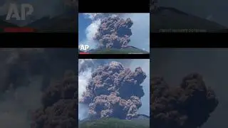 Mount Etna erupts with miles-high smoke and ash #news #mountetna #eruption #volcano #italy #shorts
