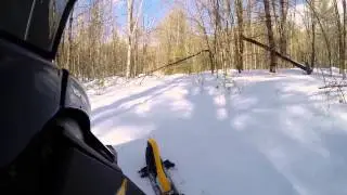 Skidoo, breaking trail, NY 2015