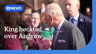 King Charles heckled over Prince Andrew and Jeffrey Epstein | ABC NEWS