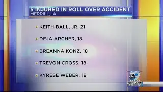 5 Injured In Roll Over Accident
