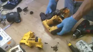 How to repair dewalt DC223 cordless hammer drill 24V NiCd how to change motor assemble