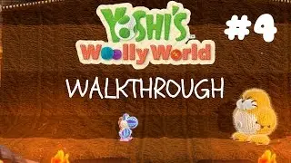 Yoshi's Woolly World - World 1-4 - Big Montgomery's Fort [100% WALKTHROUGH]