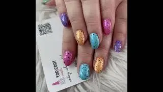 Top Coat Nails Design Easter Candy Multiple Colors #nails #nailsdesign #awesomenails