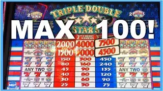 100 SPINS ON TRIPLE DOUBLE STARS AT MAX BET ✦✦ TIMBERWOLF GRAND ✦✦ SLOT MACHINE BIG WINS!
