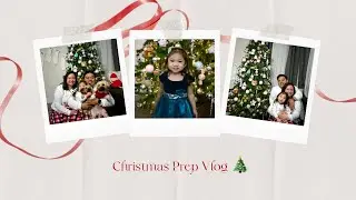 Christmas Prep Vlog: Putting up the tree and Christmas Pictures with the fam!❤️🎄