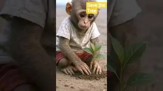 Save the tree#shortvideo#with monkey#shortstory#hindi#support#subscribe#like#comment#monkey