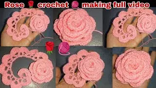 Rose crochet 🧶 full video ||  @lisadebbarma3151