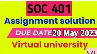 soc401 assignment 1 solution 2023|soc 401 assignment 1 solution fall 2023|soc401 assignment 1