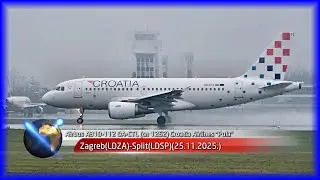 🌧️🌧️✈️🇭🇷Airbus A319-112 (9A-CTL) Croatia Airlines 