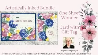 Artistically Inked card idea 2 of 4 One Sheet Wonder with bonus gift tag