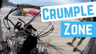 Crumple Zone Saves Lives!! Here's The Proof!! Paramotor Crashes On Flat-Top's!!