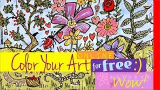 COLOR YOUR ART for FREE online - Line Art + Doodles with PIXLR
