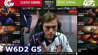 CG vs OPT | Week 6 Day 2 S9 LCS Summer 2019 | Clutch Gaming vs OpTic Gaming W6D2