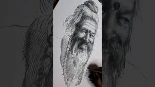 sadhu baba pencil sketch #sadhu #baba #pencildrawing #pencilsketch #sketch #shorts #short #viral