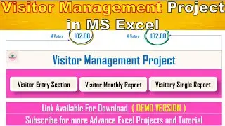 Visitor Management Project Demo | Visitor Management Database in Excel