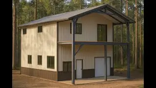 Build Your Dream: Epic 30x40 Two-Story Barndominium Kit with Porch