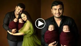 Amulya Jagadish with Twins Babies | Amulya Jagadish baby New Video | Amulya baby