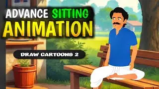 DC2 में Sitting Animation कैसे करें? | Draw Cartoons 2 Sitting Pose Tutorial | how to make cartoons