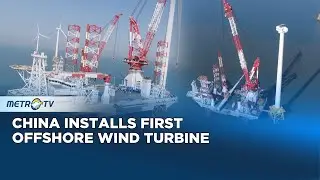 To reduce carbon emissions, China installs offshore wind turbines