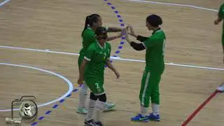 النادي العربي ونادي فتيات العيون في دوري كره الصالات النسائي