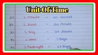 Unit Of tIme|Measurement of time|Conversation Of time|Maths project|Data Education|