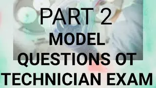 #mcqs #ottechnician Important multiple choice questions for upcoming ot technician exam Part 2
