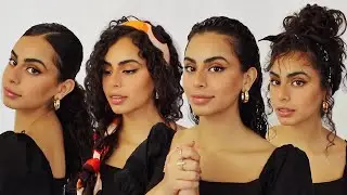 (١٤ تسريحات سهله للشعر الكيرلي! (طريقه عمل الشعر المبلل