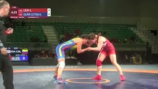 1/2 WW - 76 kg: A. GRAY (USA) v. A. OLAYA GUTIER (COL)