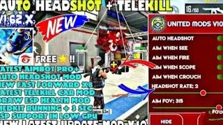 Free Fire New United Mods V10 Rank Working Mod Menu 100X Speed Wall Hach Teleport Hach HeadShot Hach