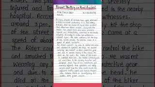 Report Writing On Road Accident In English | #shorts #reportwriting #roadaccident