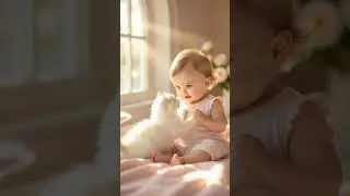Cute Baby Girl Playing with a Cat 🐱 | AI Generated Video | DreamPix AI