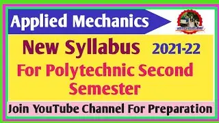Applied Mechanics Syllabus Polytechnic Second Semester // Applied Mechanics New Syllabus