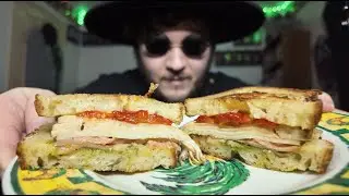 ASMR : Calvert eating Salmon Turkey Pesto Sandwich