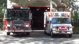 Chicago Fire Dept Engine 98 & Ambulance 11 (Spare) Responding